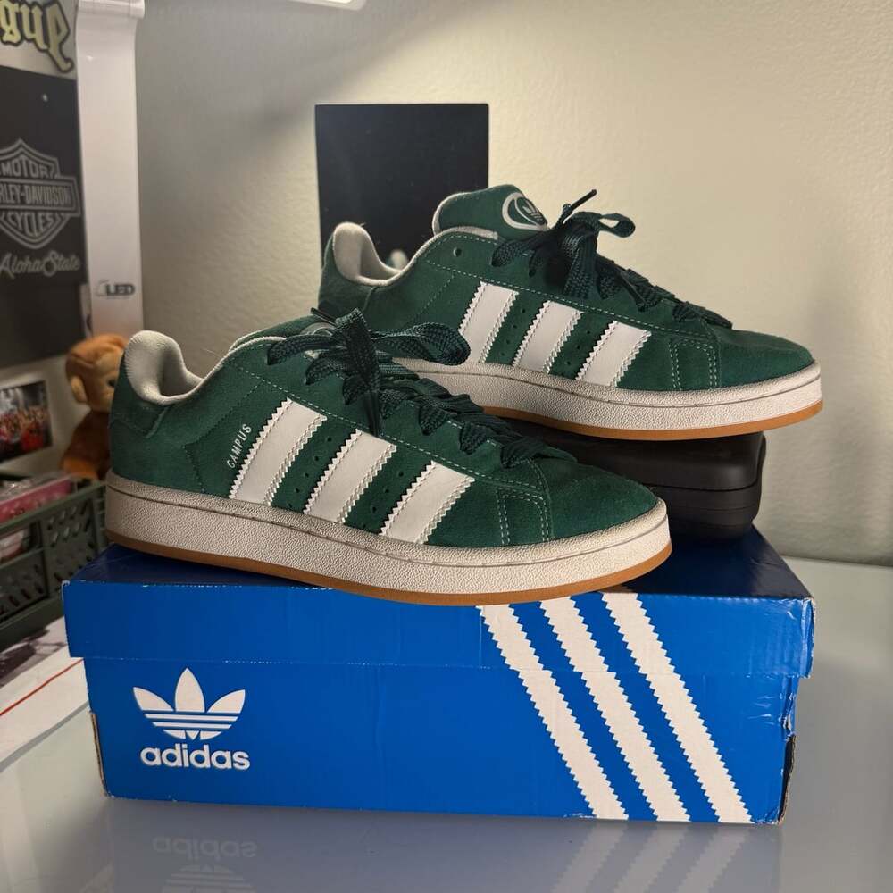 Adidas Campus 00s Size 7 Dark Green White Gum